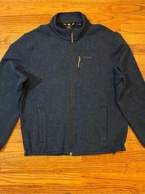 Orvis Charcoal/Navy Tweed Full-Zip Sweater Jacket Men’s L